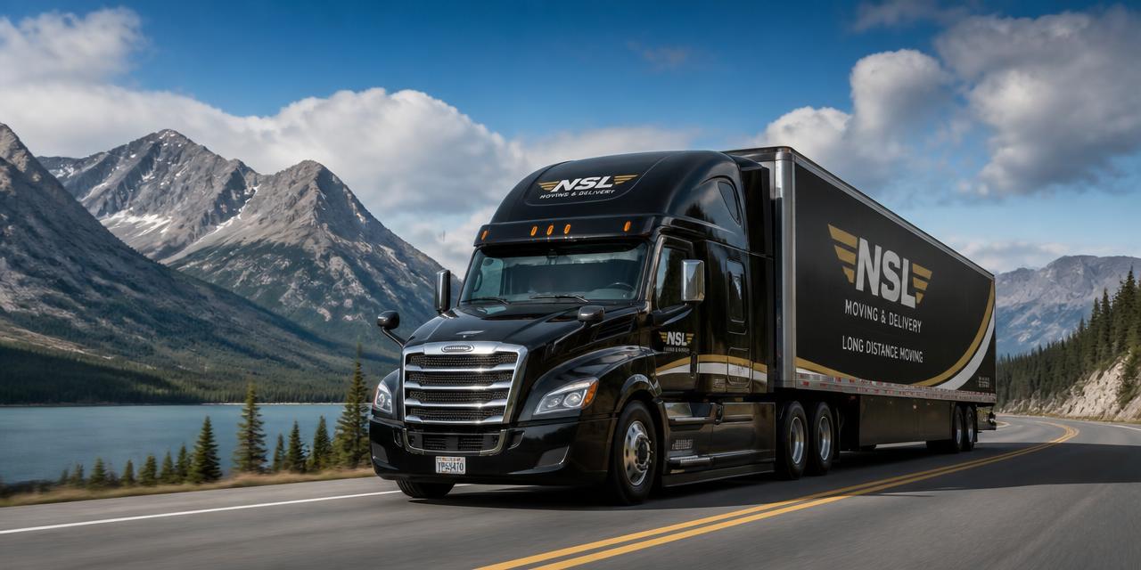 NSL long distance moving truck on a scenic highway